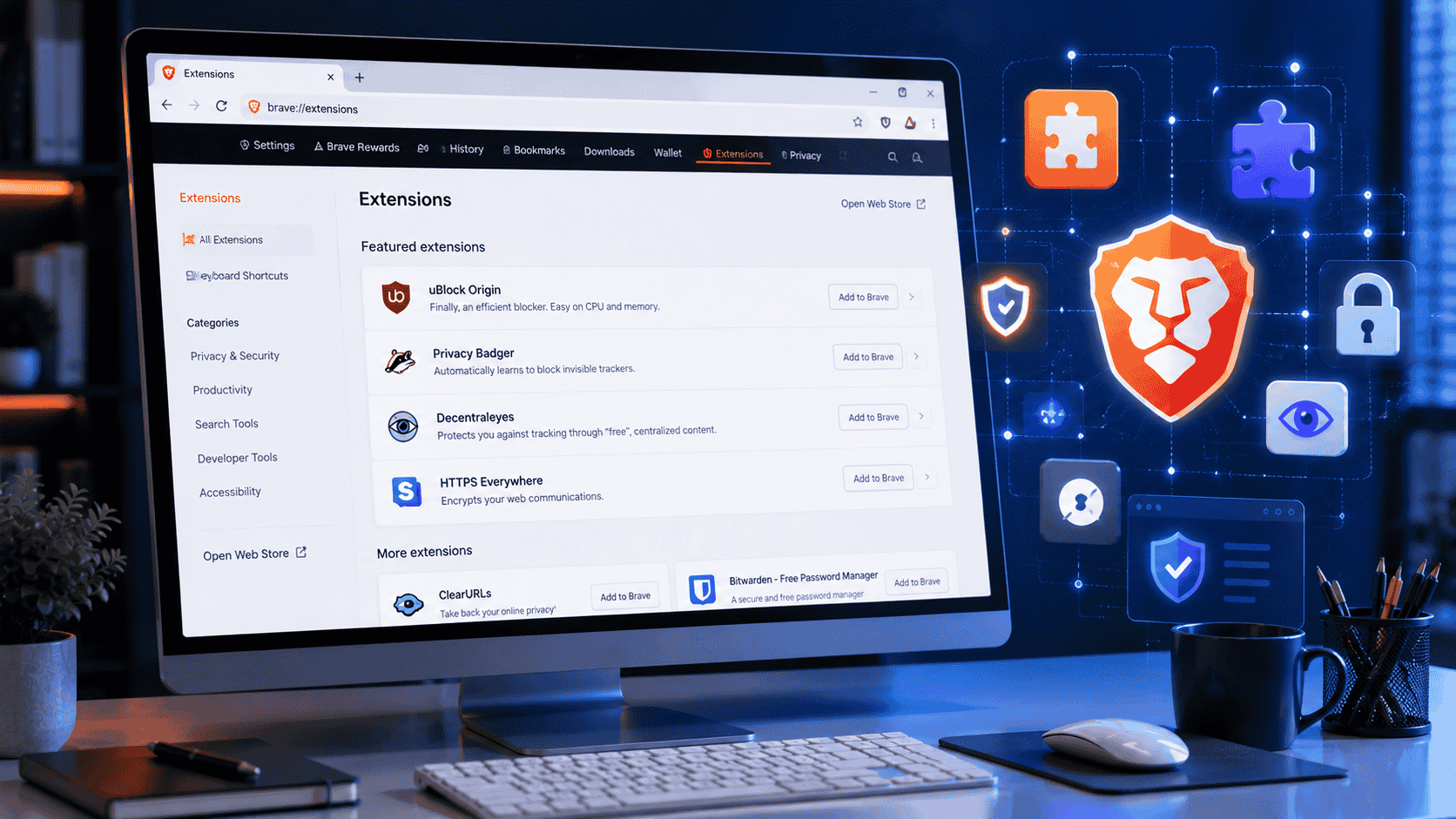 Add Extension in Brave Browser